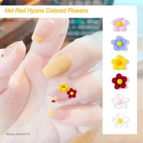3D Mini Candy Flower Nail Art Decorations Beauty Nail Art Tool Accessories Sticker Tools For Nails New 2021