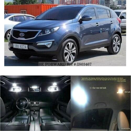 LED Interior Car Lights For kia sportage R 2012 room dome map reading foot door lamp error free 9pc