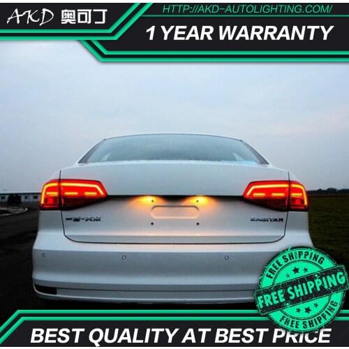 AKD tuning cars Tail lights For VW Jetta 2015-2017 Taillights LED DRL Running lights Fog lights angel eyes Rear parking lights