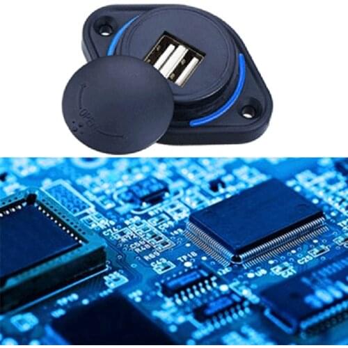 Car Dual USB Port Charger Power Adapter Waterproof LED Twin Socket Mobile Phone Charging Outlet Auto 12V/24V 3.1A Accessories