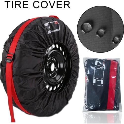 4PCS Tire Cover Wheel Bag Waterproof Sun Protection Tire Cover Tote Protector With Handle Elastic Rope Tire Cover