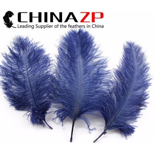 CHINAZP Factory 10-12" (25-30cm) 100pcs/lot Fantastic DIY Decorations Dyed Navy Blue Ostrich Plumage Feathers