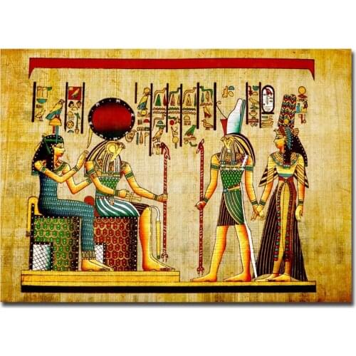 Egypt Papyrus Pharaoh Character Wall Art Paint Wall Decor Canvas Prints Canvas Art Poster Oil Paintings for Living Room No Frame