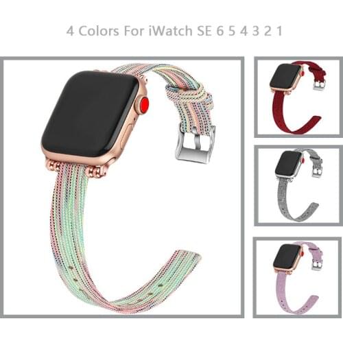 Canvas Womens nylon Strap for iWatch Series 6 3 38/42mm Belt Wristband Bracelet for Apple Watch Band 6 SE 5 4 40/44mm Watchband