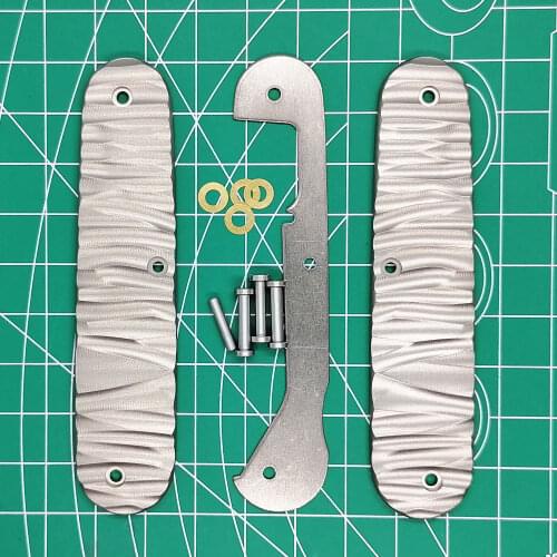 Custom Made Titanium Alloy TC4 Saber Knife Replacement Scale 91mm for Victorinox Swiss Army Knife Mod