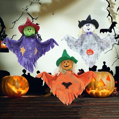 Ghost Pumpkin Doll Pendant Halloween Decoration Witch Bat Scary Halloween Kids Gift Bar Mall Decoration Декор Для Дома Декор