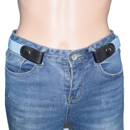 Lazy Belt Buckle-free Adult/children Invisible Elastic Belt For Jeans No Bulge Hassle One Size Fit Slim Elastic Band Dropship