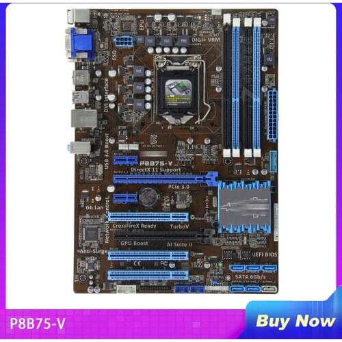 P8B75-V For ASUS Desktop Motherboard B75 Socket LGA 1155 i3 i5 i7 DDR3 Fully Tested
