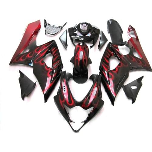 Motorcycle Fairings for SUZUKI GSXR1000 2005 2006 Black Red Injection molding fairing kit GSXR 1000 K5 K6 PN208