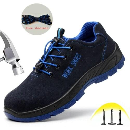 Steel Toe Cap Safety Shoes for Men Puncture Proof Autumn Winter Lightweight Welder Shoes Anti-smashing Non-slip Work Shoes