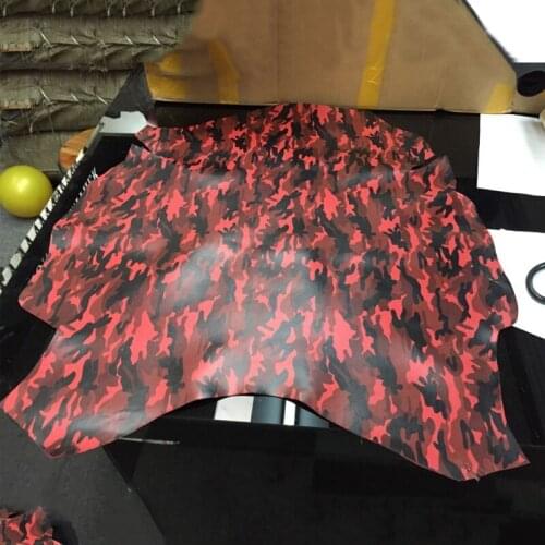 Agenuineon Real Sheep Skin Leather 50 Square Feet Camo Printed Sheepskin Fabric Leather Pieces For Craft Free Shipping