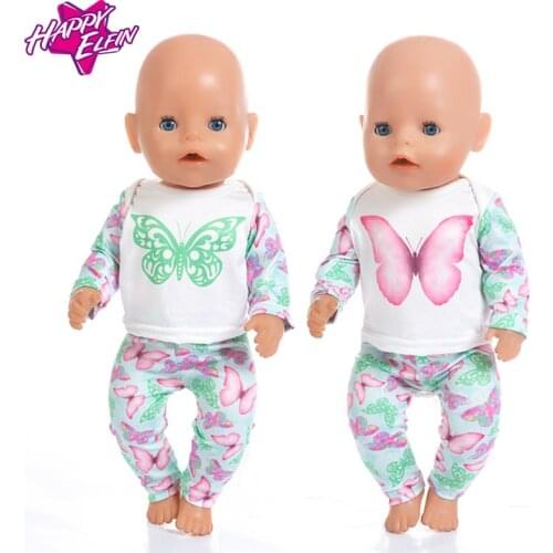 Butterfly Suit Doll clothes Wear fit for 17inch 43cm Baby Doll