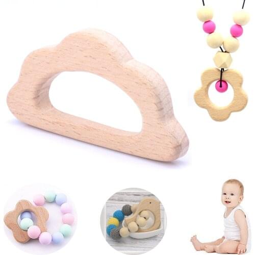 OlingArt 49*85MM 2pcs/lot beech wooden Clouds natural childrens toys DIY Organic Eco-friendly jewelry Making Pendant