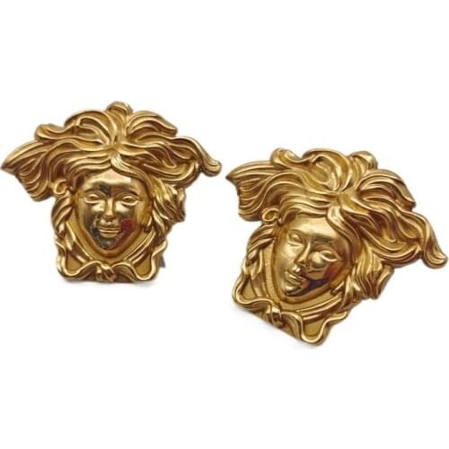 1pc Pure Copper Portrait Drawer Cabinet Door Wardrobe Locker Handle Diy Single Hole Furniture Knobs Handles Accessories