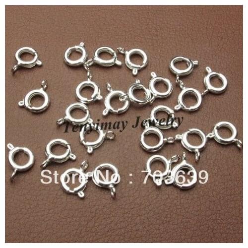 Silver Plated 6x6mm Spring Buckle For DIY Fashion Accessory 100pcs/lot Free Shipping