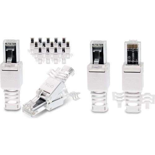 Network Connectors, Tool-Free CAT6A RJ45 LAN UTP Cable Connector Without Tools CAT6 Installation Cable