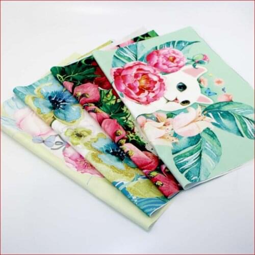 SMTA *37*50cm Material Fabric Cotton The Cloth Tissu Au Metre Sewing Accessories Tela Knit Fabric Cat 40g