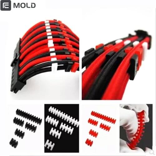 Comb line CPU GPU Extension cable combo, Black,Red,White Wire diameter 2.3mm 3.3mm Cut line machine water cooler gadget tools