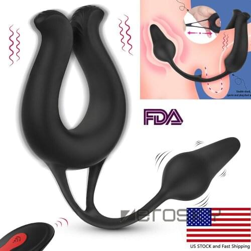 Male Prostate Vibrating Anal Butt Plug Gspot Massager Couple Toy Use Lubricants
