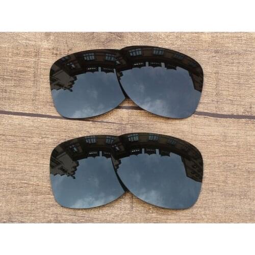 Vonxyz 2 Pairs Stealth Black & Grey Green Polarized Replacement Lenses for-Oakley Dispatch 2 Frame