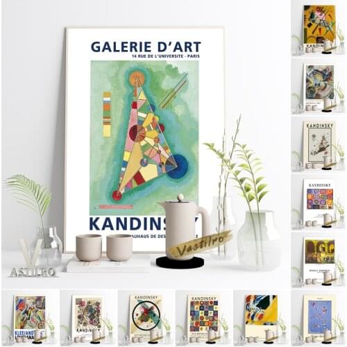 Wassily Kandinsky Suprematism Exhibition Museum Poster Geometric Abstraction Vintage Art Canvas Painting Wall Picture Home Decor
