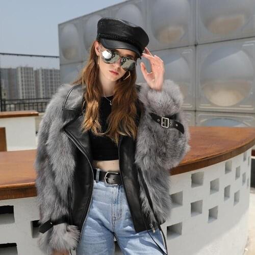 Real Fox Fur coat Thick Warm Flocky Natural Fur Jacket Luxury Fashion Women Outerwear Winter Jacket 2020 Winter New