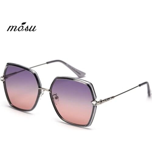 MOSU DESIGN Women Luxury Brand Trending Gradient Sunglasses Ladies Fashion Polarized Sun glasses UV400 Protection M98119