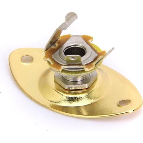Golden Flat Oval Output Plate For Electric Guitar Parts Accessory