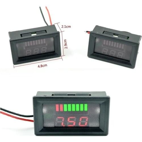 1PCS 6V Lead-acid Battery Charge Level Indicator Voltmeter Stable Red COLOUR