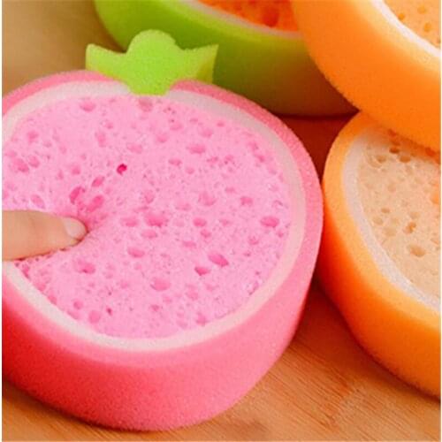 1pcs Useful Sponge Dishes Fruit Strong Clean Cloth Cotton Washing Dishes Scouring Pad Household Kitchen Bathroom Cleaning Tools