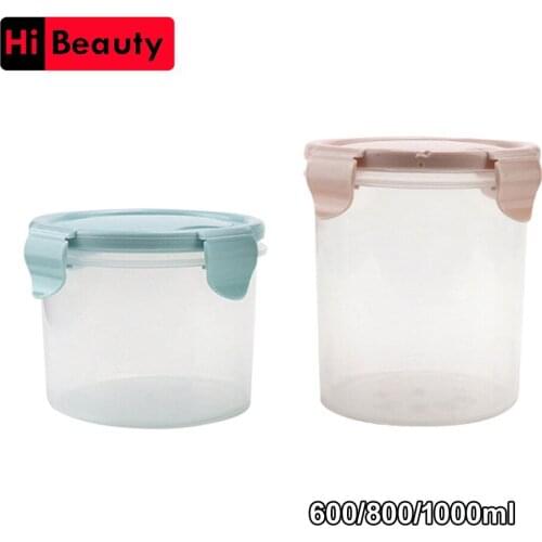 1PC Portable Plastic Round Sealed Jar Bottles Containers Storage Box With Buckle Snap Cover For Makeup Tattoo Accessory
