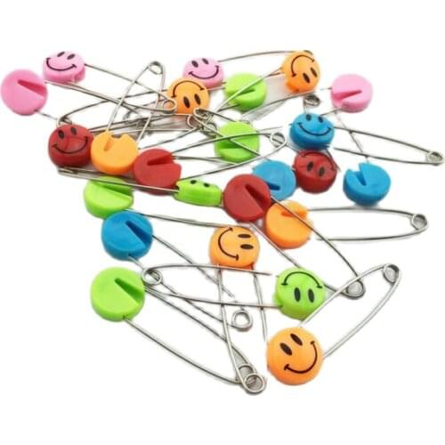 10pcs/lot Mix Colors Cartoon Smile Face Safety Pins DIY Handmade Sewing Accessories