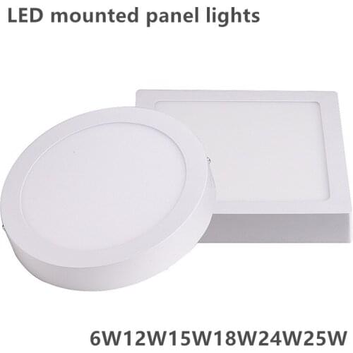 18w 25W led Surface mounted downlights Round panel light SMD2835 ceiling lamp 110v to 240v