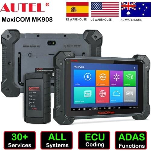 Autel MaxiCOM MK908 Diagnostic Tool OBD2 Scanner with All System, ECU Coding and 20+Service Functions Including Bi-Directional