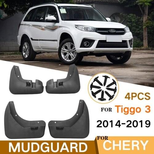 4 PCS Mudflap For CHERY Tiggo 3 Tiggo3 2014-2019 Front Rear Car Fender Mud Flaps Guard Splash Flap Mudguards Accessories