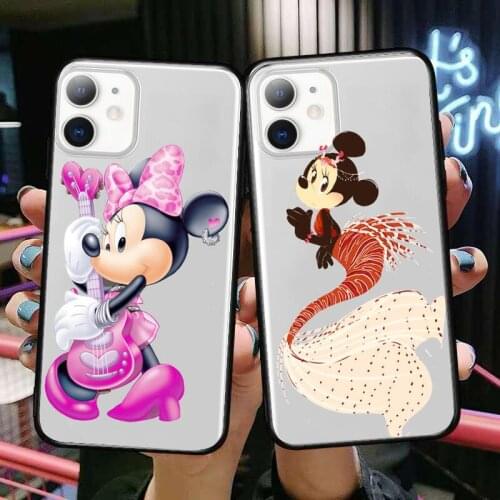 Minnie mouse toy Anime Style Phone Case cover For iphone 11 pro max Cases 12 8 7 6 s XR PLUS X XS SE 2020 mini Transparent cel