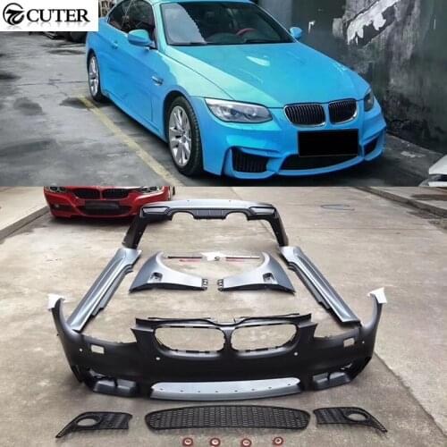 E92 E93 coupe M4 style FRP car body kit front bumper rear bumper side skirts side fenders for BMW E92 E93 M4 style 08-13