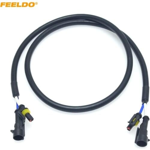FEELDO 1PC Car HID Xenon AMP Extension Cable Wire Harness Adapters For High Voltage Ballast Headlamp Light Bulbs Wire