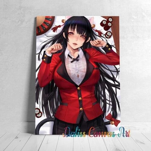 Canvas Anime Jabami Yumeko kakegurui Pictures Home Decoration Paintings Poster HD Prints Wall Art Modular Living Room Framed