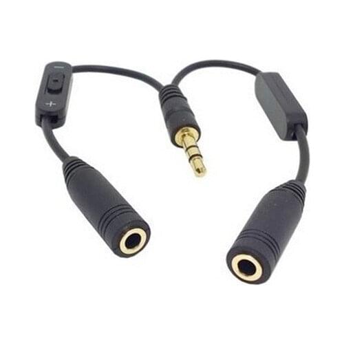 3.5MM Headphone Audio Adapter Cable 3.5MM Male To 2*3.5mm Female Stereo earphone Couple Y Splitter Converter Cable