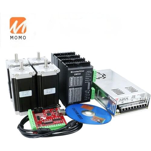 CNC Router 4 Axis kit 4pcs TB6600/DM542 Stepper motor driver+ 4pcs 23 425 motor +350W power supply