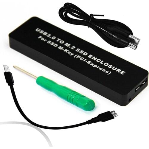 BTBcoin HDD Enclosure M.2/M2 SSD Case/Enclosure/Box/Adapter M.2 SSD USB Adapter for SSD M2 2242 USB 3.0 External Disk PCIE M-KEY