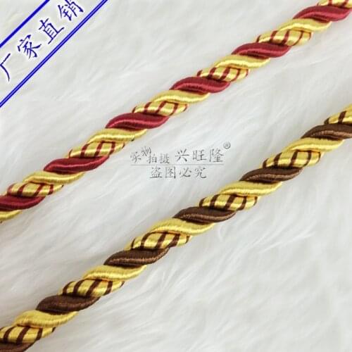 3meters Gold Blue Red Yellow Lace ribbon Clothes Clothing Curtain Accessories Weaving diy Decorative Lace Trimming 0.7cm