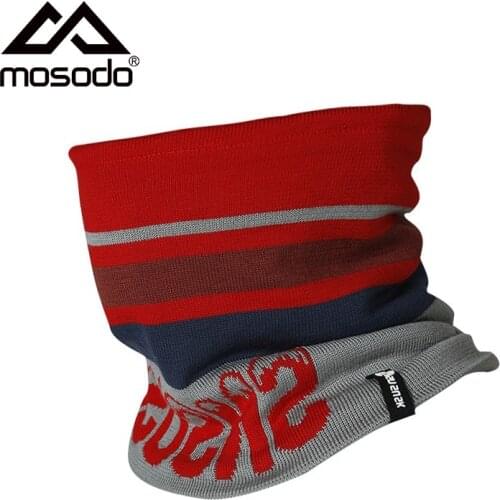 Mosodo Winter Hiking Neck Warmer Fleece Double-layer Face Neck Gaiter Windproof Climbing Cycling Skiing Bandana for Men Women