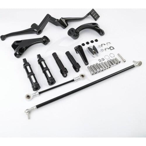 Motorcycle Forward Controls Foot Pegs Levers Linkage for Harley Sportster XL883 1200 Custom 2004-2013