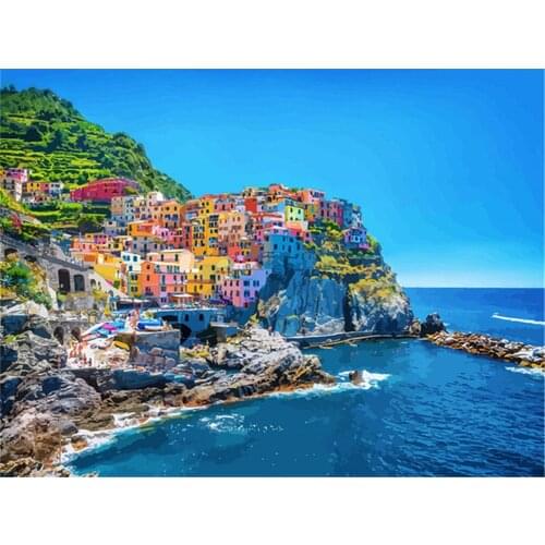 Landscape Pre-Printed 11CT Cross Stitch Kit Embroidery DMC Threads Painting Craft Handicraft Handiwork Gift Different