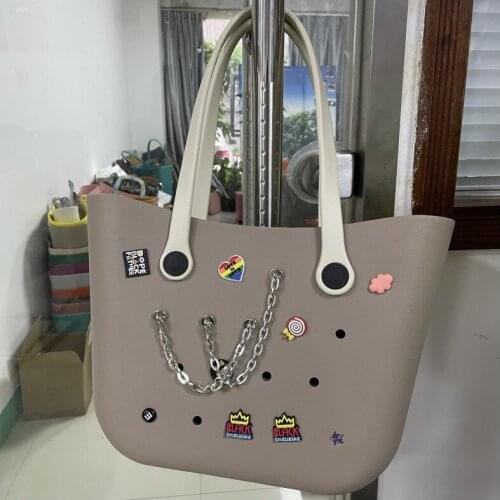 Cheap Ladies Rubber Bag Cute Big Silicone Handbag With Bag Handles And Insert Lining Inner Bag 2021