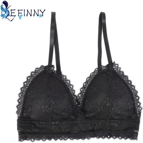 New Arrival Fashion Sexy Women Underwear Comfortable Lace Bralette Wireless Bra Backless Girl Thin and Light Lingerie