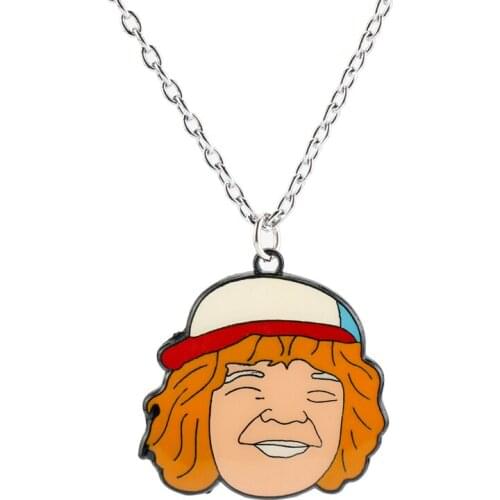 TV Stranger Thing Dustin Henderson Necklace for Women Men Pendant Choker Jewellery Necklaces for Teen Girls