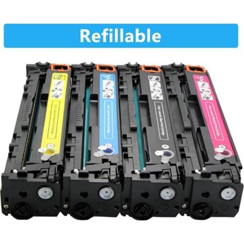 Refillable CB540A CB540 540A CB541A CB542A CB543A 125A Toner Cartridge Compatible for HP LaserJet CP1215 CP1515n CP1518ni CM1312